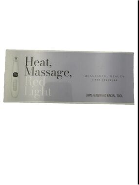 Meaningful Beauty Cindy Crawford Skin Renewing Red Light Facial Massage Tool New